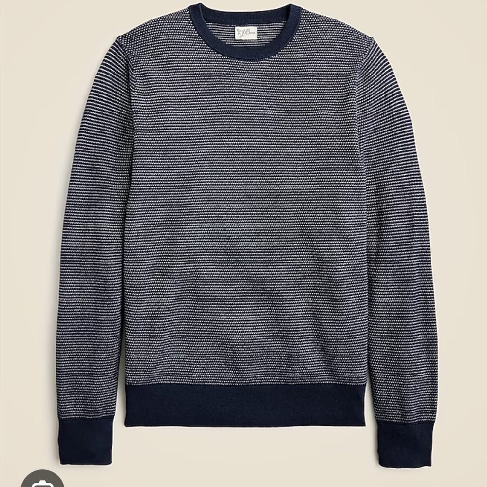J crew Cotton piqué-stitch crewneck sweater
